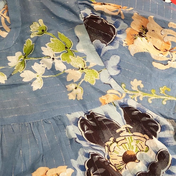 LOFT | Shimmer Blossom Tie Cuff Blouse - Picture 9 of 11